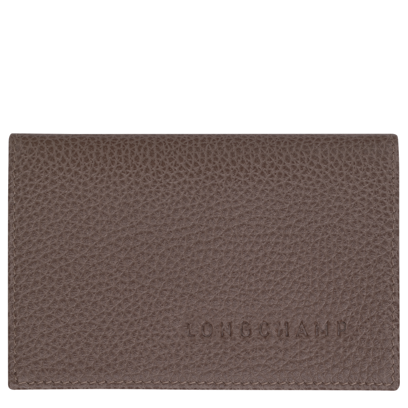 Le Foulonn&eacute; Card holder , Taupe - Leather  - View 1 of 3