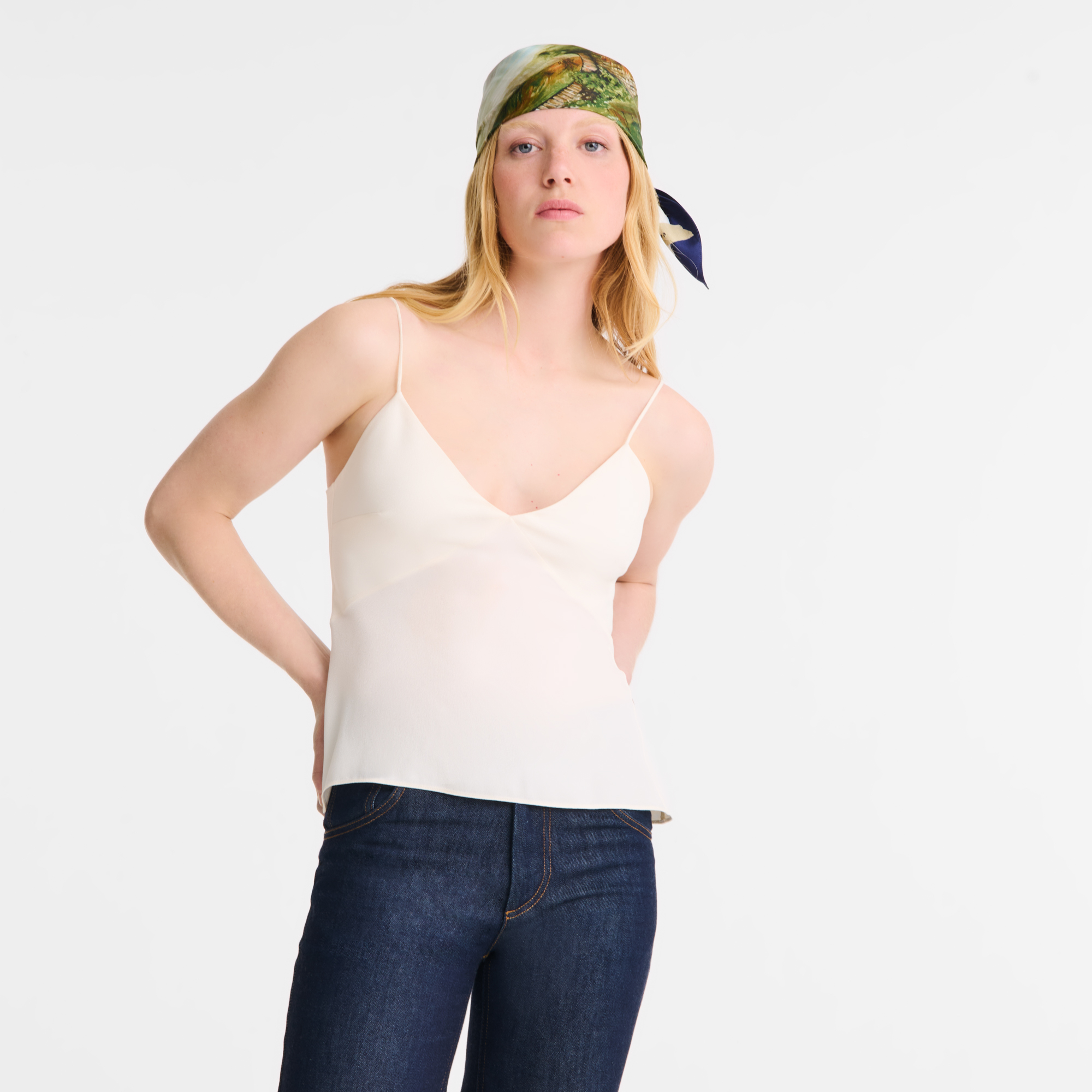 Thin strap top, Ecru - View 4 of
4 - zoom in null Thin strap top, Ecru