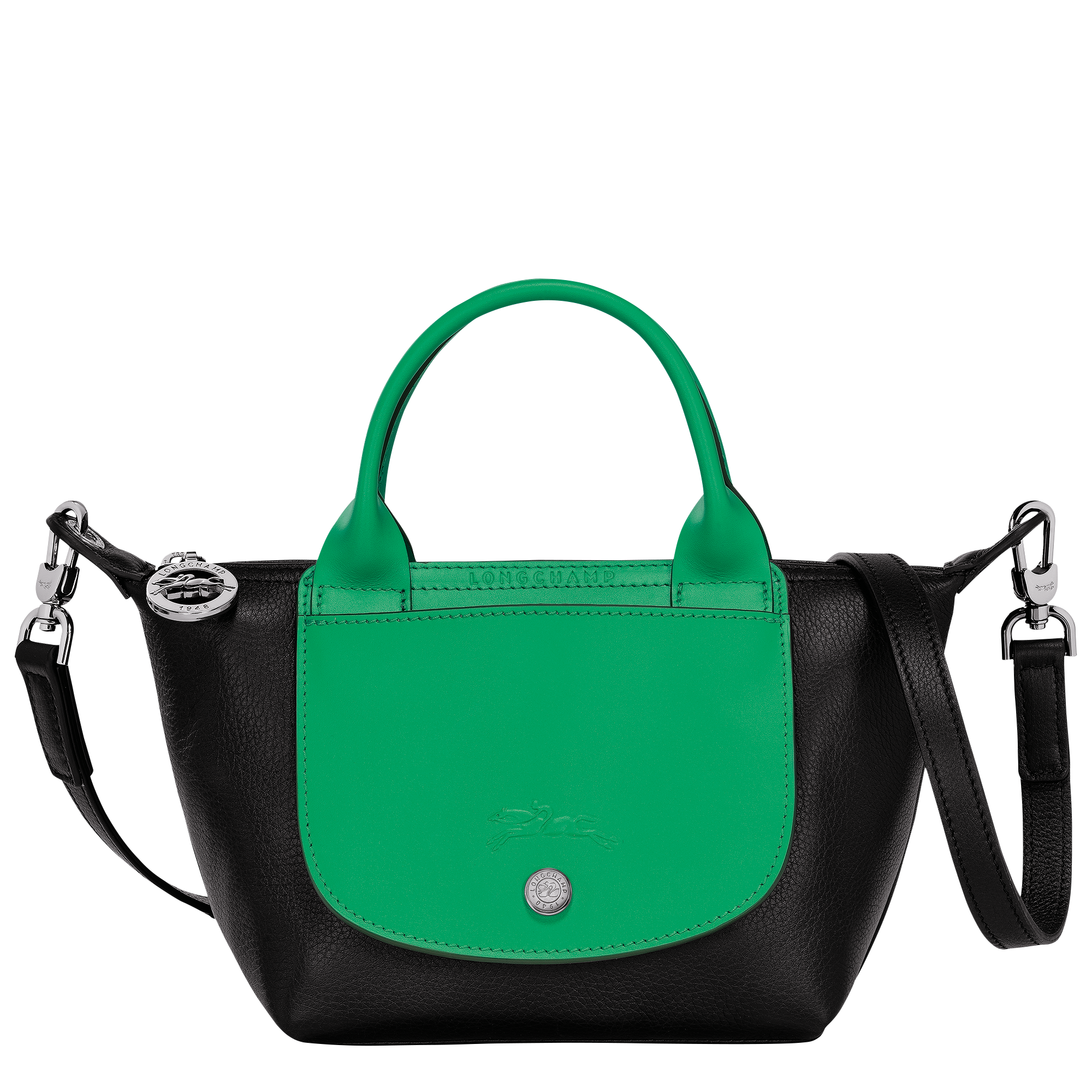 LONGCHAMP ロンシャン&アンドレ トップハンドルバッグXS-ブラック  