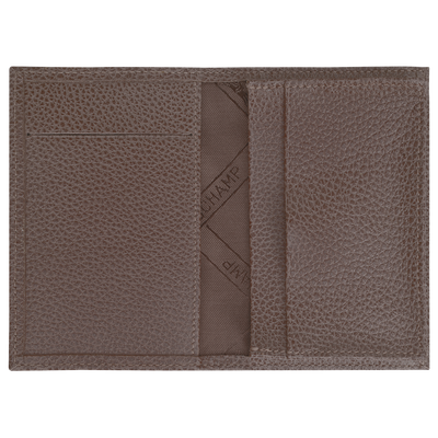 Le Foulonné Card holder, Taupe