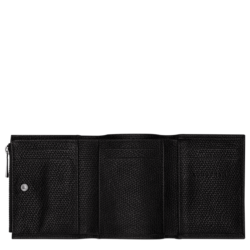 Portafoglio compatto Le Roseau , Pelle - Nero  - View 3 of  3