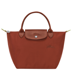 Le Pliage Green S Handbag , Chestnut - Recycled canvas