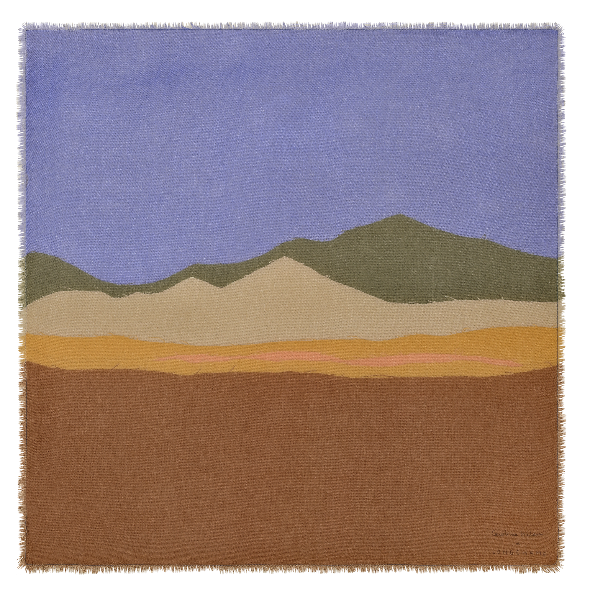 Caroline H&eacute;lain x Longchamp Stole, Cognac