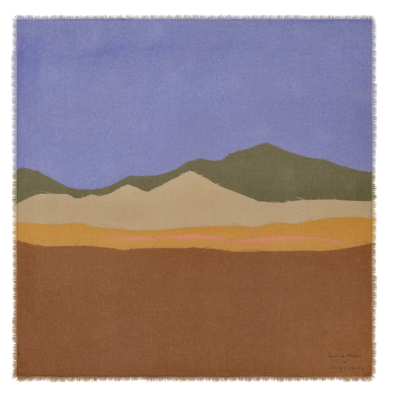 Caroline H&eacute;lain x Longchamp Stole , Cognac - Silk  - View 1 of 1