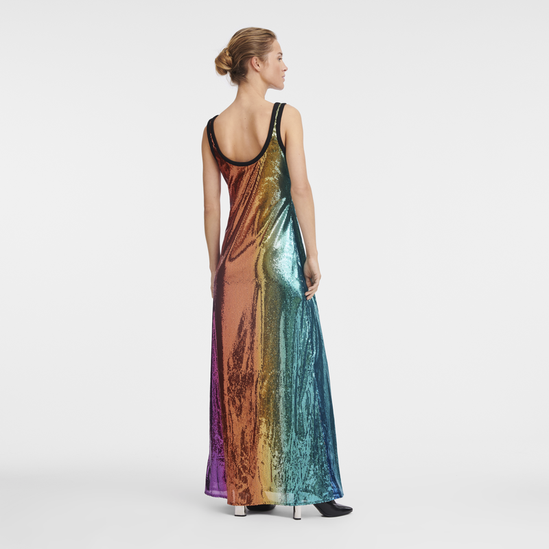 Long dress , Multicolor - Sequin  - View 6 of  8