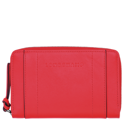 Longchamp 3D Wallet , Red - Leather