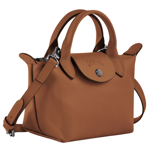 Le Pliage Xtra XS Handbag , Cognac - Leather - View 3 of  6