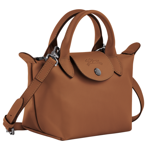 Le Pliage Xtra XS Handbag , Cognac - Leather - View 3 of  5