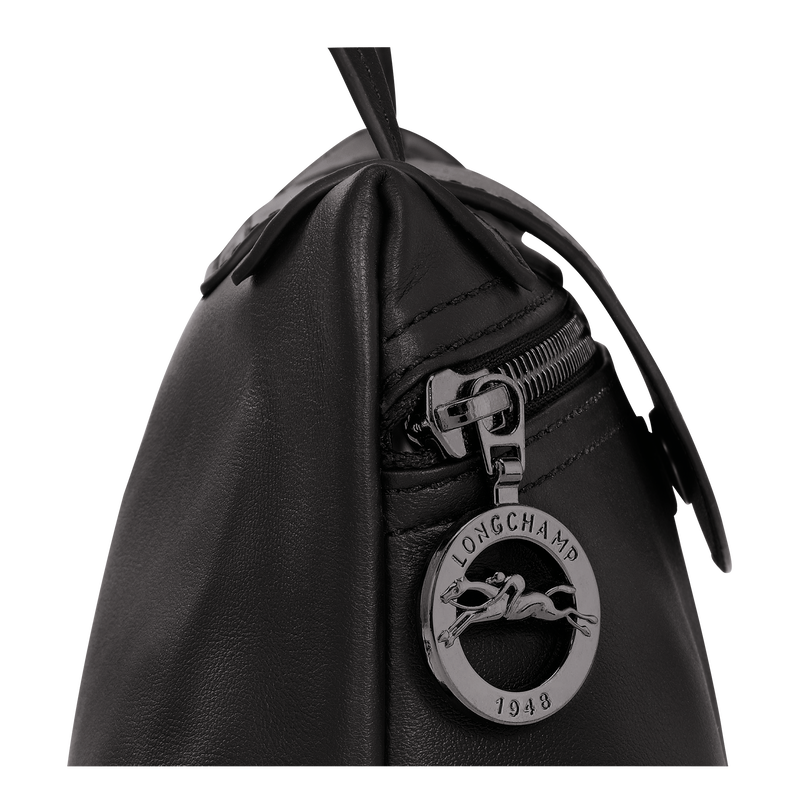 Sac bandoulière Le Pliage Xtra , Cuir - Noir  - Vue 5 de 5