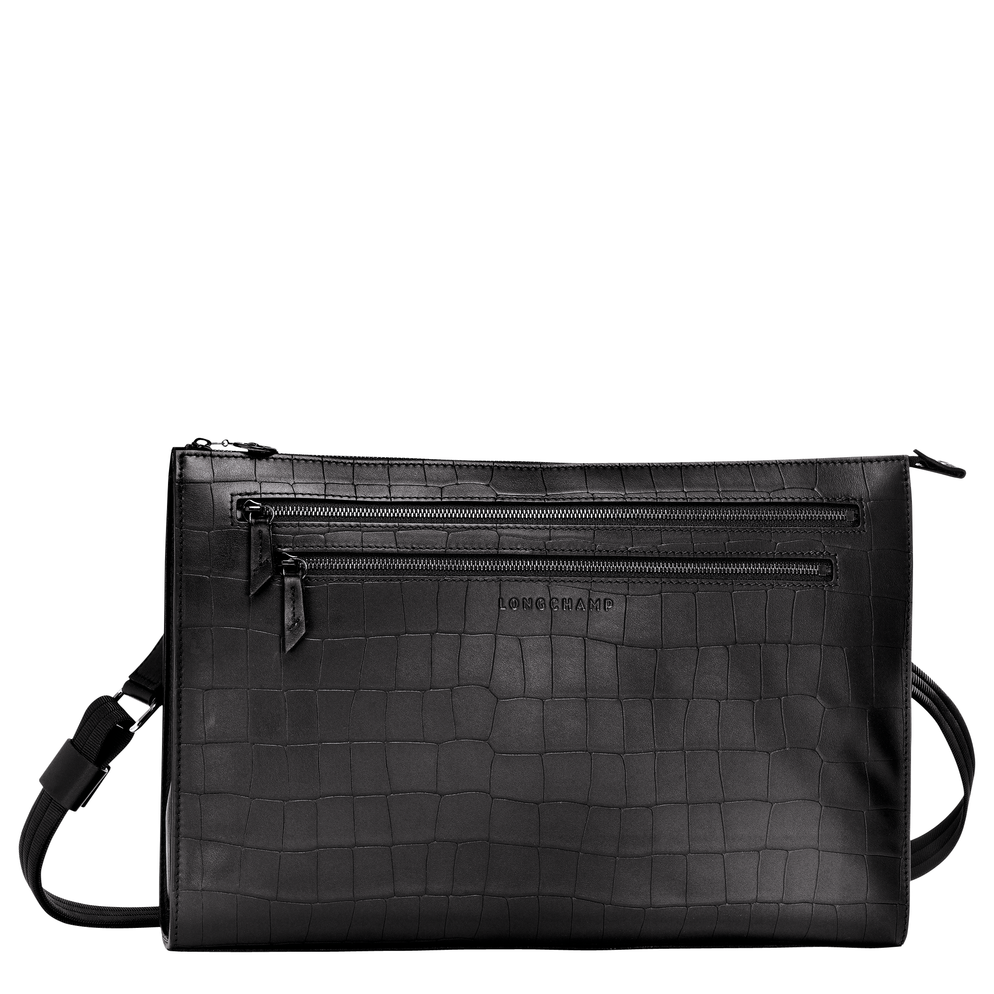 Crossbody bag L Croco Block Black 