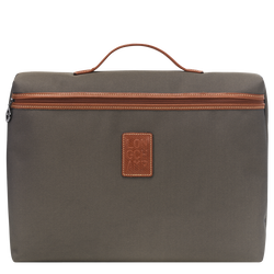 Boxford S Briefcase , Brown - Recycled canvas