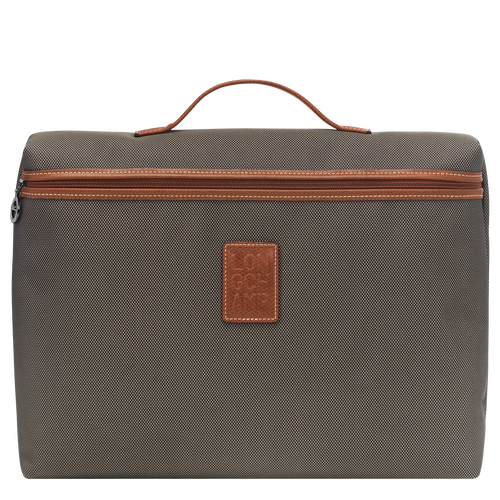 Boxford S Briefcase , Brown - Recycled canvas - View 1 of 4