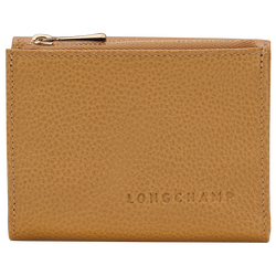 Le Foulonné Compact wallet , Nutmeg - Leather