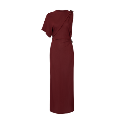 Dress , Burgundy - Crepe jersey