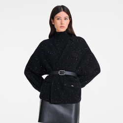 Ladies' belt , Black - Leather