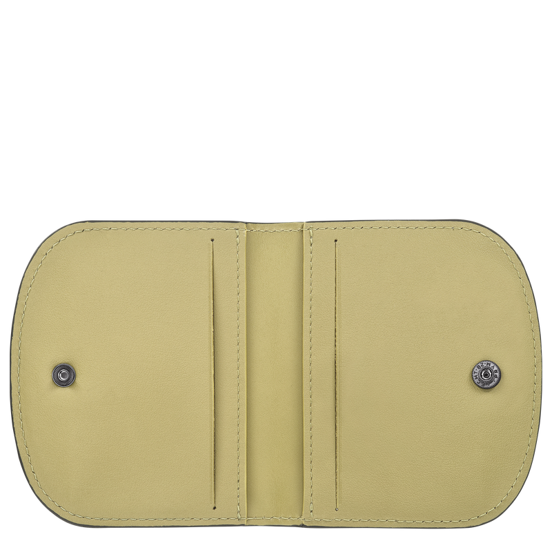 Le Pliage Xtra Card holder , Pistachio - Leather  - View 3 of  3