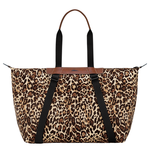 Longchamp X D'heygere Reisetasche/Rucksack S, Panther-Print