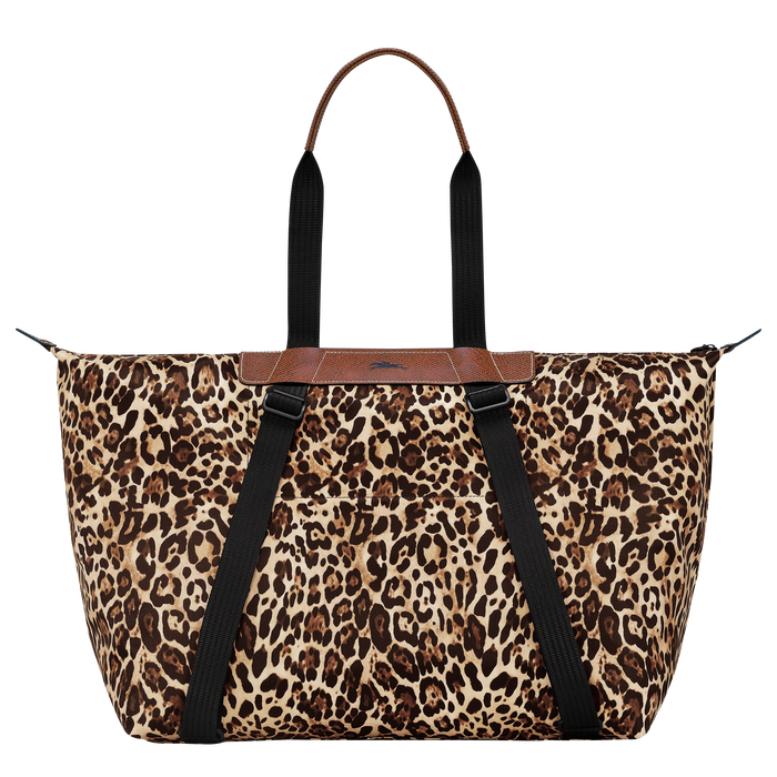 Longchamp X D'heygere Reisetasche/Rucksack S, Panther-Print