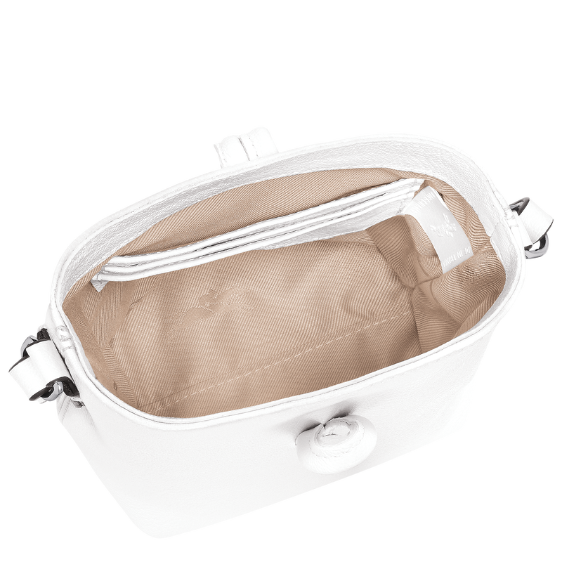 Sac bandoulière XS Le Roseau , Cuir - Blanc  - Vue 5 de 5