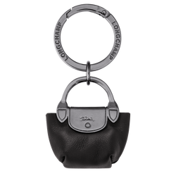 Le Pliage Xtra Key ring , Black - Leather