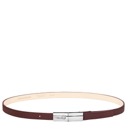 Le Roseau Ladies' belt , Burgundy - Leather