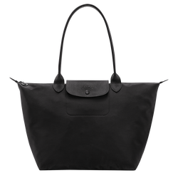 Le Pliage One L Tote bag , Black - Recycled canvas