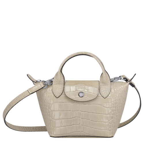 Top handle bag XS Le Pliage Cuir Chalk (L1500HVC337) | Longchamp US