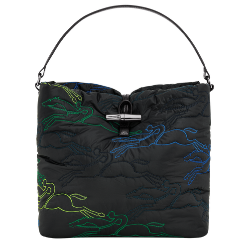 Roseau Essential L Bucket bag , Black - Canvas - View 1 of  5