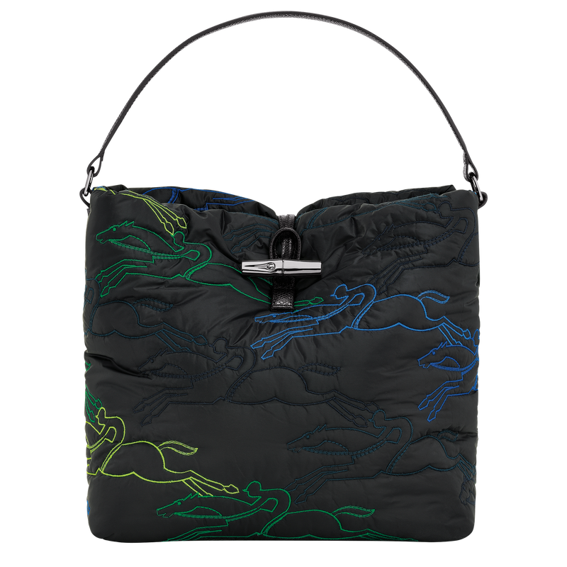 Roseau Essential L Bucket bag , Black - Canvas  - View 1 of  5