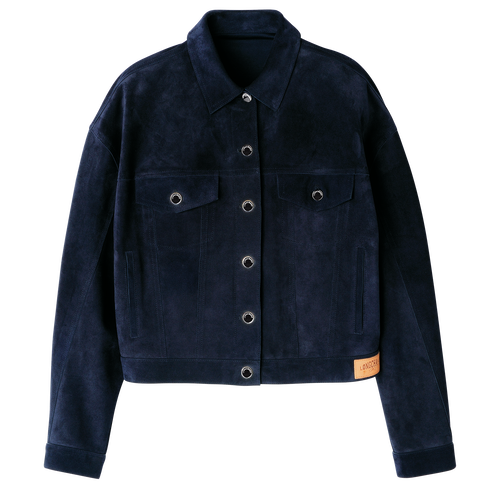 Jacket , Navy - Leather - View 1 of  4
