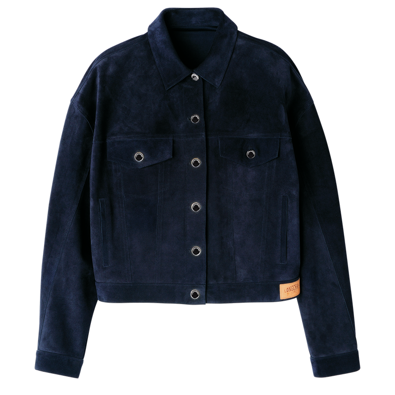 Jacket , Navy - Leather  - View 1 of  4