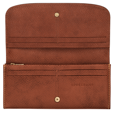 Épure Cartera continental grande, Marrón