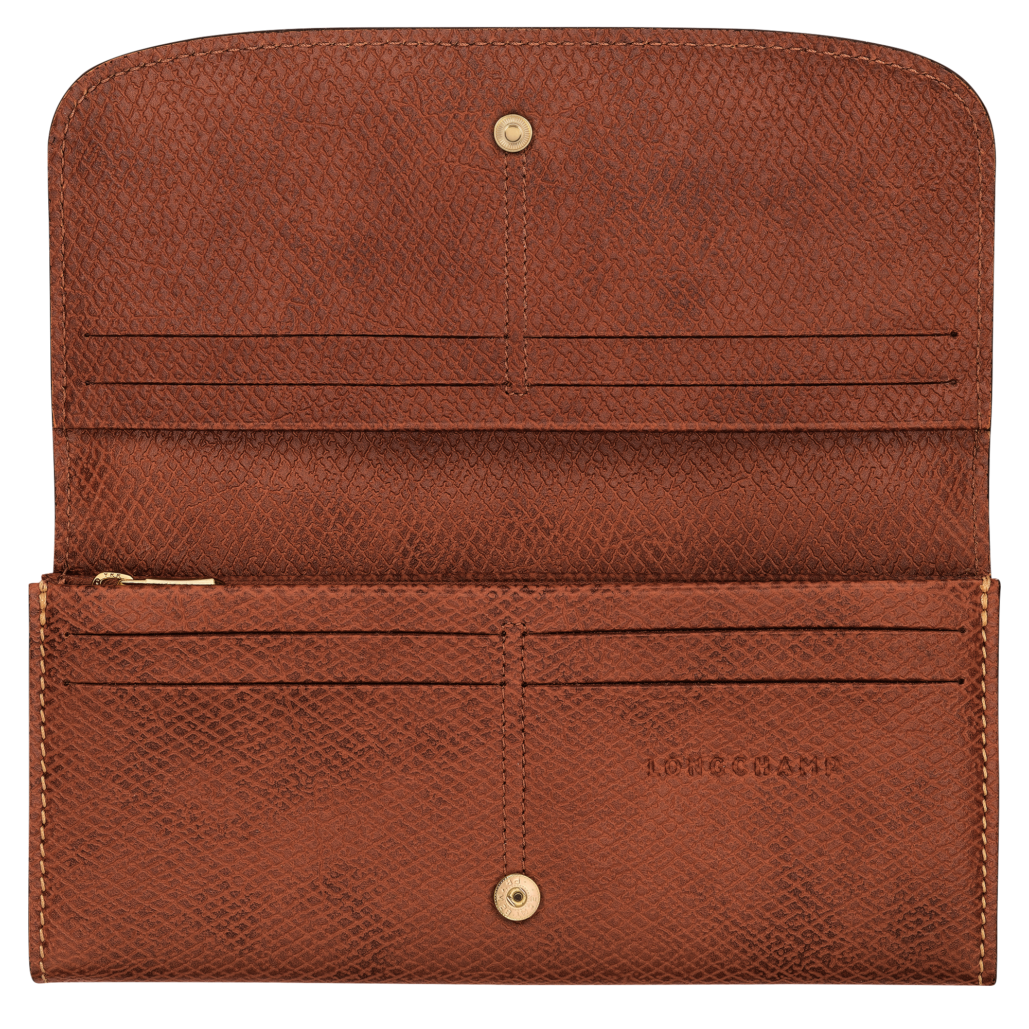 Long continental wallet, Brown - View 3 of
3 - zoom in Épure Long continental wallet, Brown