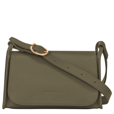 Sac bandoulière M Le Foulonné , Cuir - Kaki