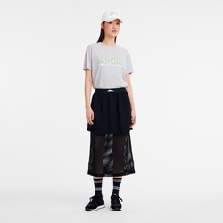 Midi skirt , Black - Mesh