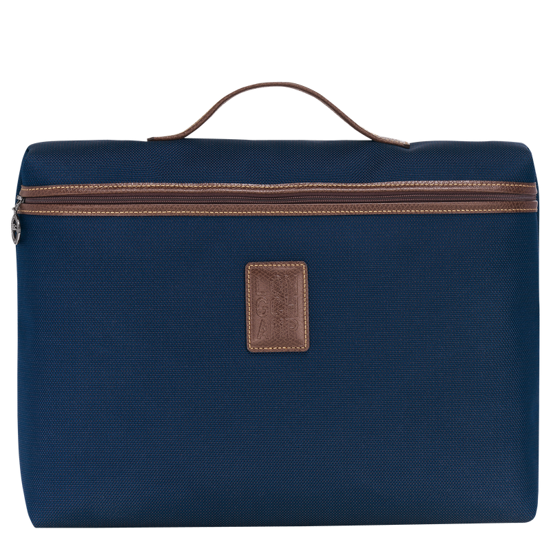 Boxford S Briefcase , Blue - Recycled canvas  - View 1 of 4