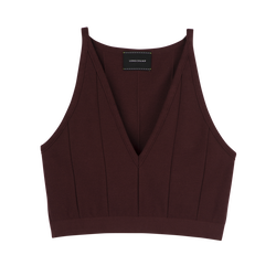 Top , Burgundy - Knit