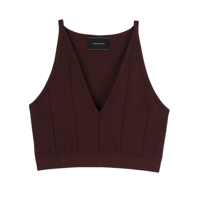 トップ , バーガンディ - ニット