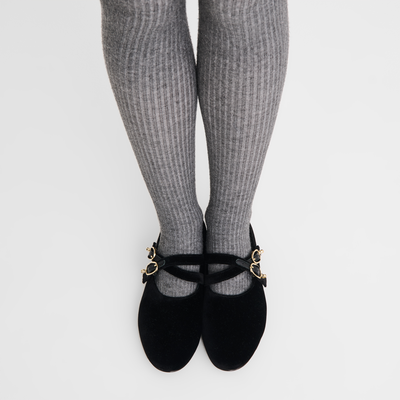 Le Foulonné Ballerinas, Black