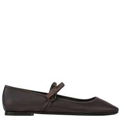 Roseau Ballerinas , Ebony - Leather