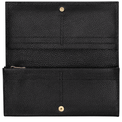 Le Foulonn&eacute; Long continental wallet, Black