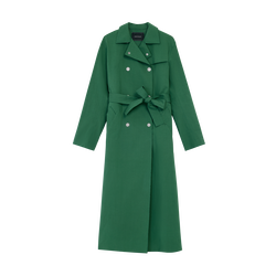 Trench coat , British Green - Water-repellent technical canvas