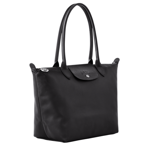 Le Pliage Xtra M Tote bag , Black - Leather - View 3 of  6