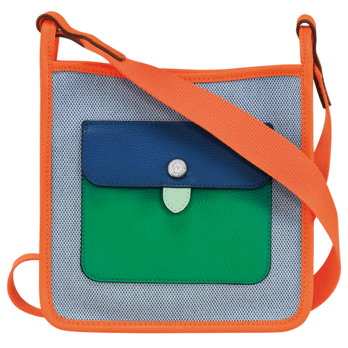 Le Foulonné Crossbody bag S, Blue/Orange