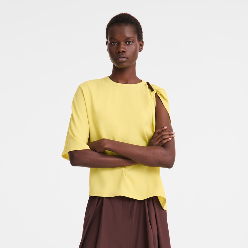 Top , Crep&eacute; fluido - Limon Verde  - Vista 3 de 5