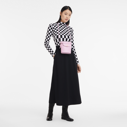 Umhängetasche XS Épure , Leder - Pink - Ansicht 2 von 4