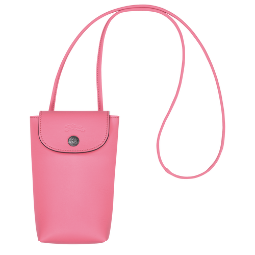 Mobiltelefon-Etui mit Lederbändchen Le Pliage Xtra , Leder - Pink - Ansicht 1 von 4
