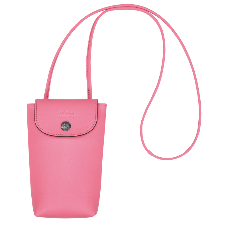 Mobiltelefon-Etui mit Lederbändchen Le Pliage Xtra , Leder - Pink  - Ansicht 1 von 4