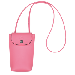 Le Pliage Xtra 裝飾皮革滾邊的手機殼 , 粉紅色 - 皮革