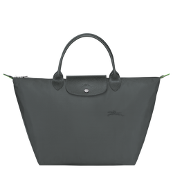 Le Pliage Green M Handbag , Graphite - Recycled canvas